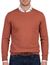 Portofino trui ronde hals katoen oranje/bruin effen