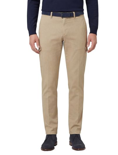 Gardeur Gardeur beige chino slim fit katoen