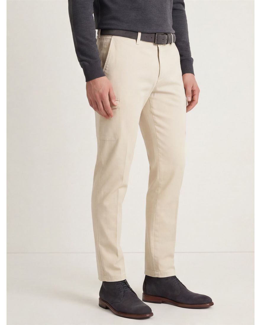 Gardeur chino beige katoen slim fit
