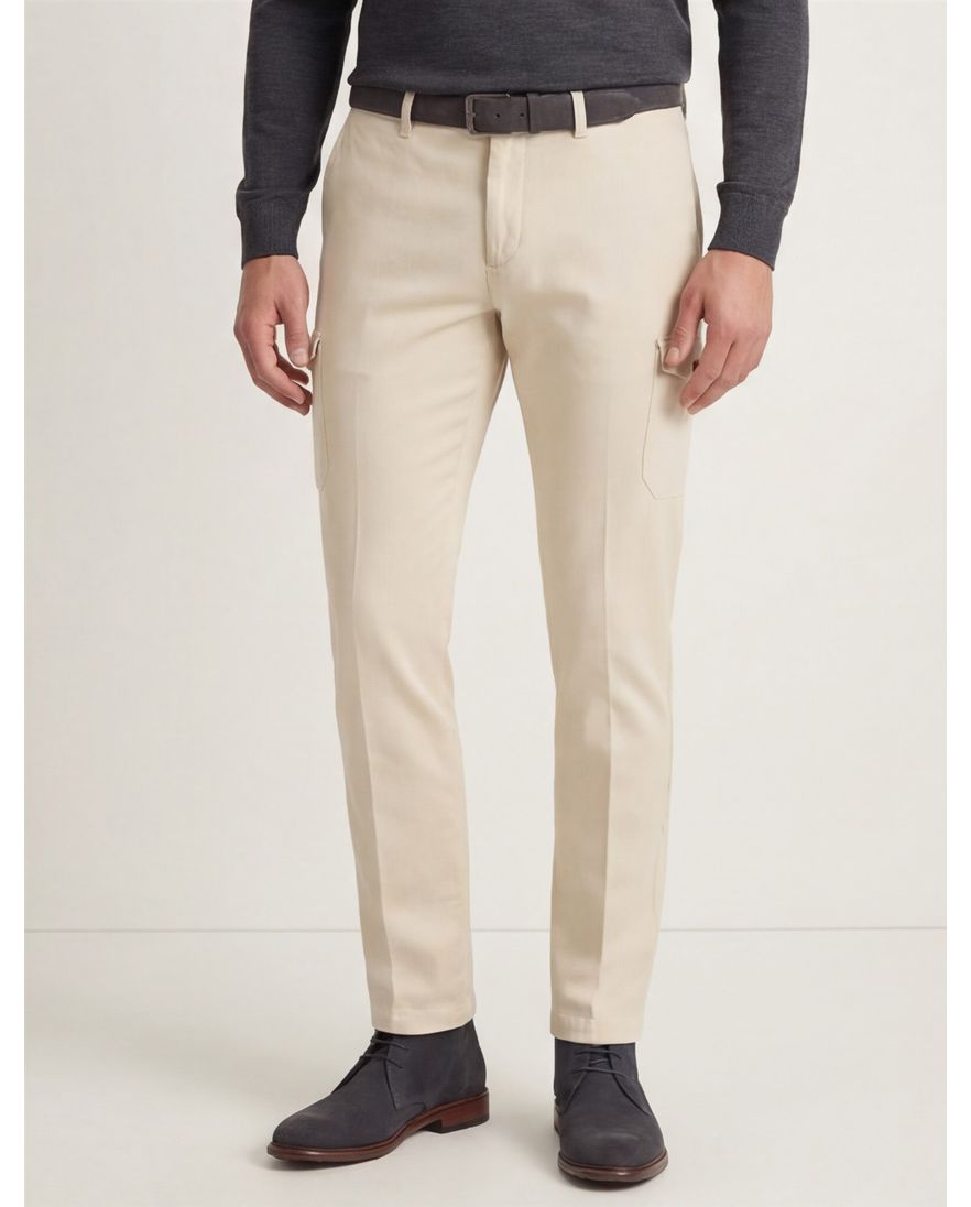 Gardeur chino beige katoen slim fit