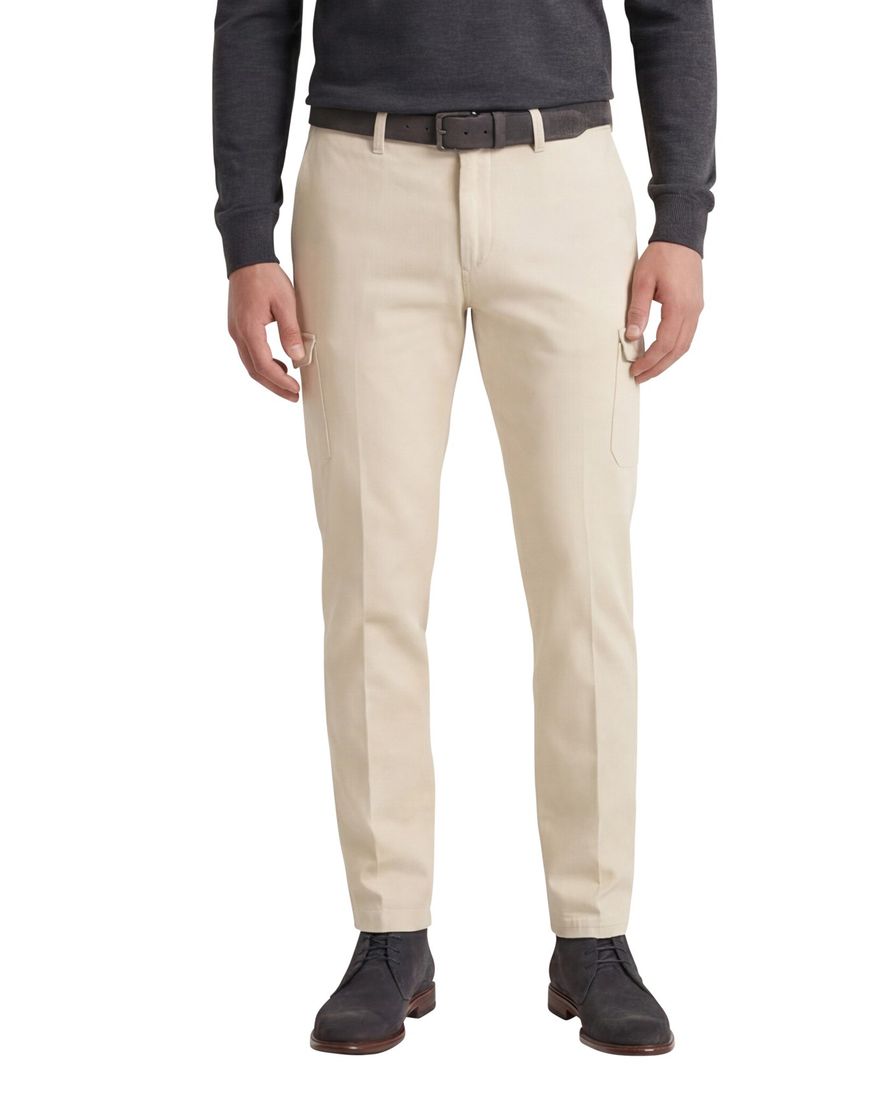 Gardeur chino beige katoen slim fit