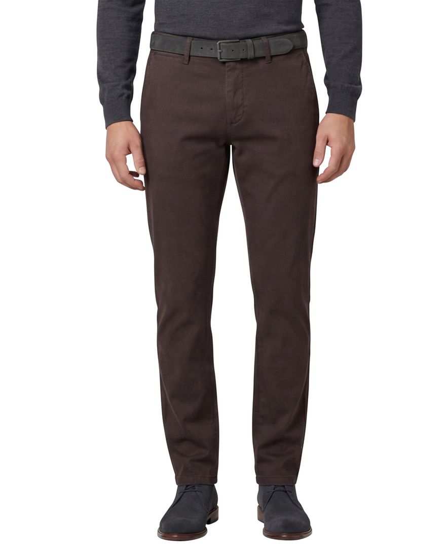 Gardeur bruine katoenen chino slim fit