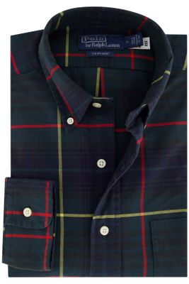 Polo Ralph Lauren Polo Ralph Lauren casual overhemd wijde fit groen geruit katoen witte knopen