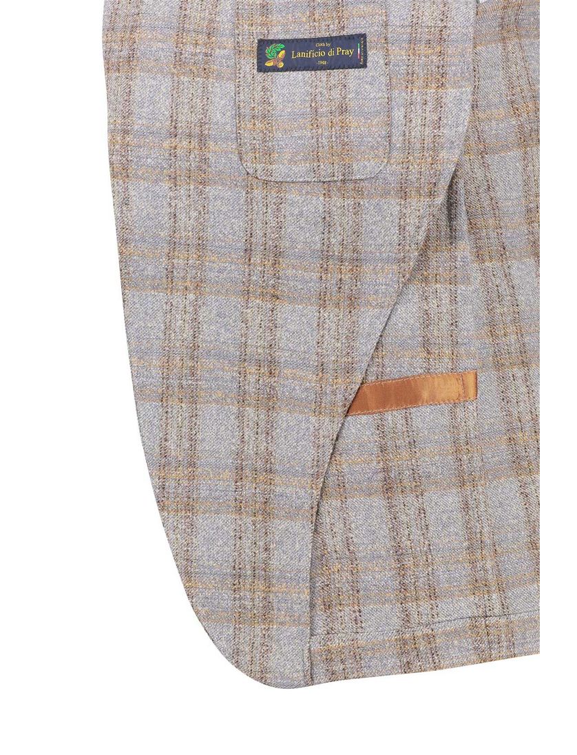 Carl Gross colbert grijs geruit sharp fit