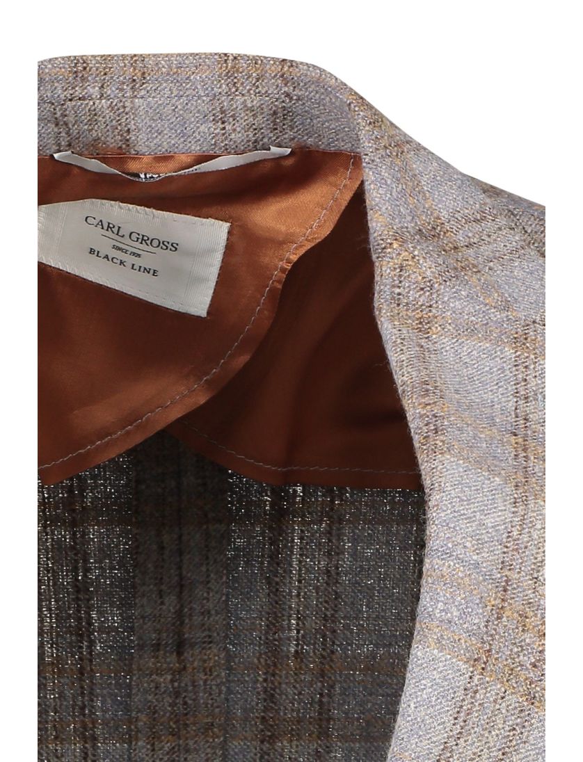 Carl Gross colbert grijs geruit sharp fit