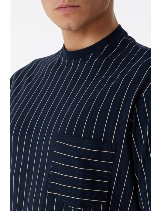 Donkerblauwe pyjama Schiesser