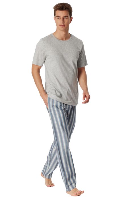 Schiesser Mix+Relax pyjamabroek lichtblauw gestreept