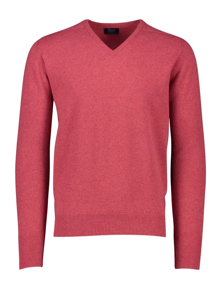 William Lockie trui rood wol wijde fit