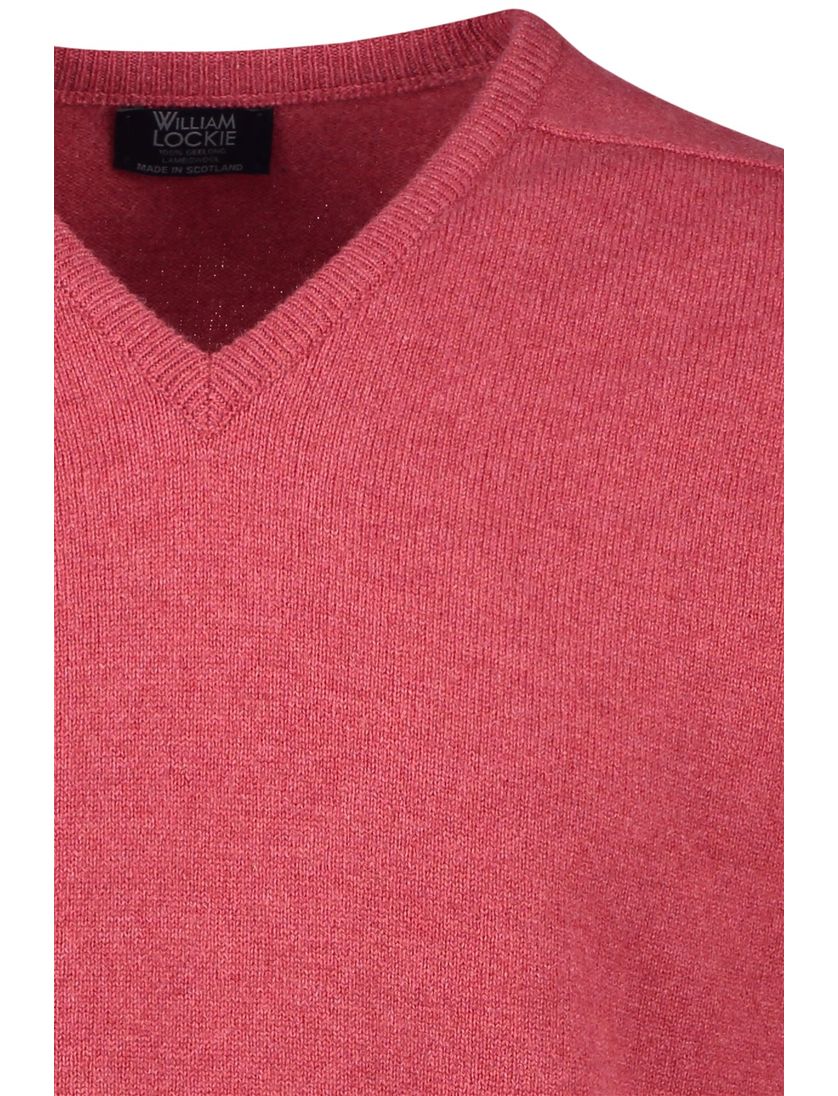 William Lockie trui rood wol wijde fit