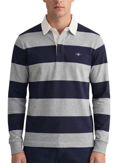 Gant Katoenen Gant trui grijs/blauw gestreept