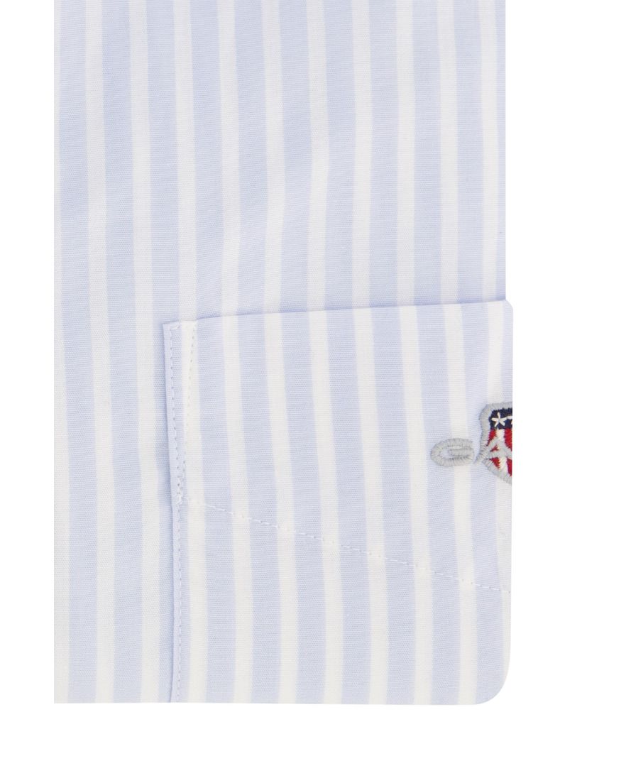 Gant casual lichtblauw gestreept overhemd regular fit katoen