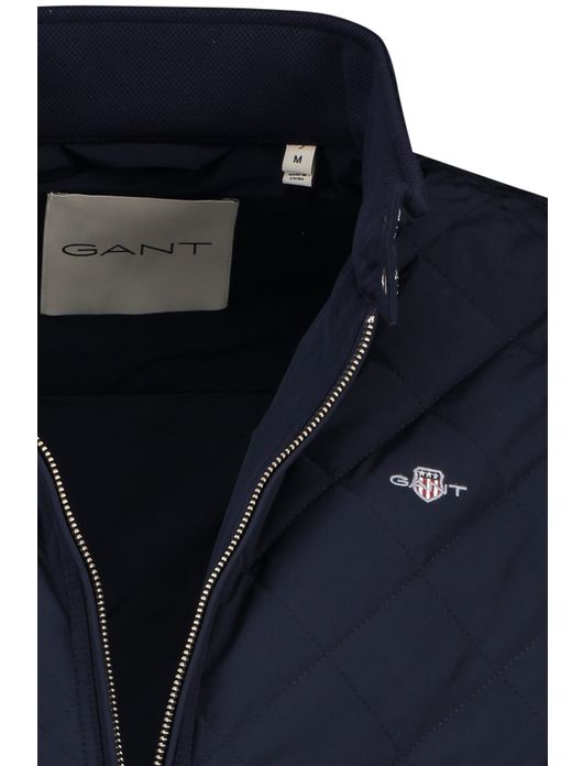 Gant tussenjas donkerblauw rits