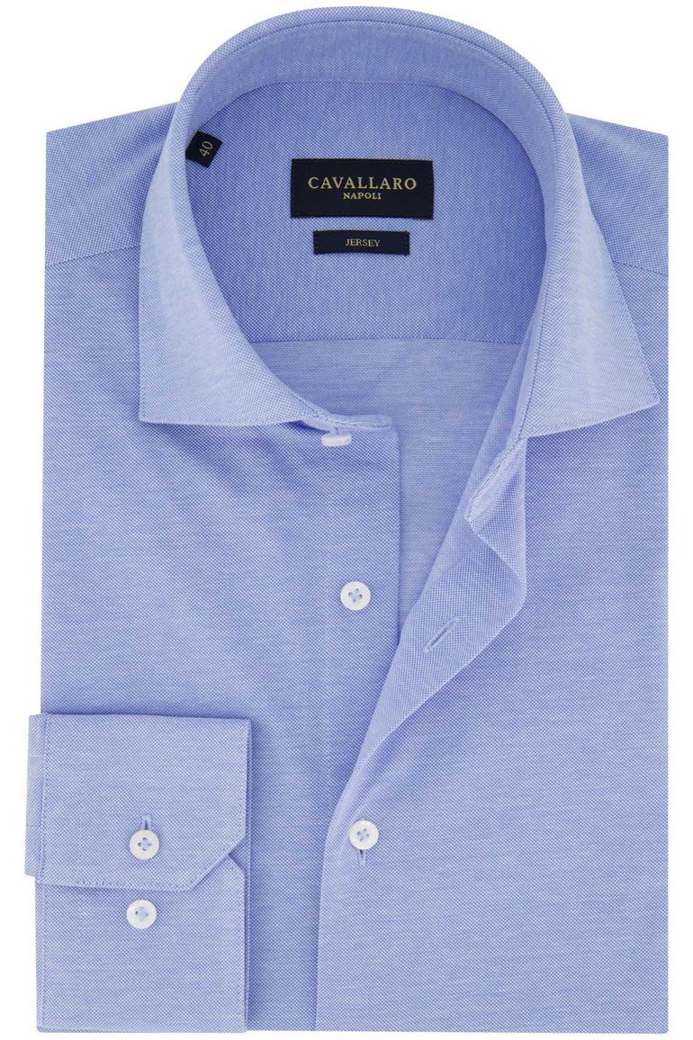 Cavallaro overhemd slim fit lichtblauw katoen