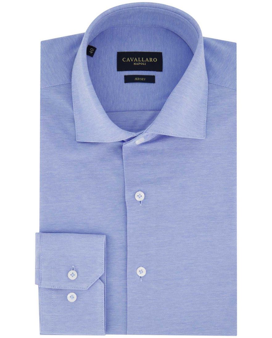 Cavallaro overhemd slim fit lichtblauw katoen