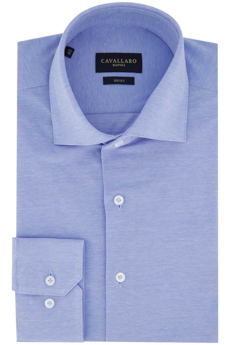 Cavallaro overhemd slim fit lichtblauw katoen