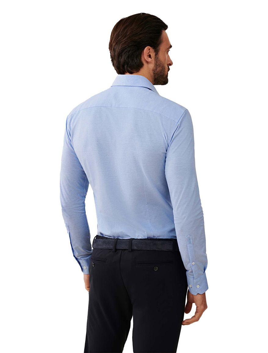 Cavallaro overhemd slim fit lichtblauw katoen