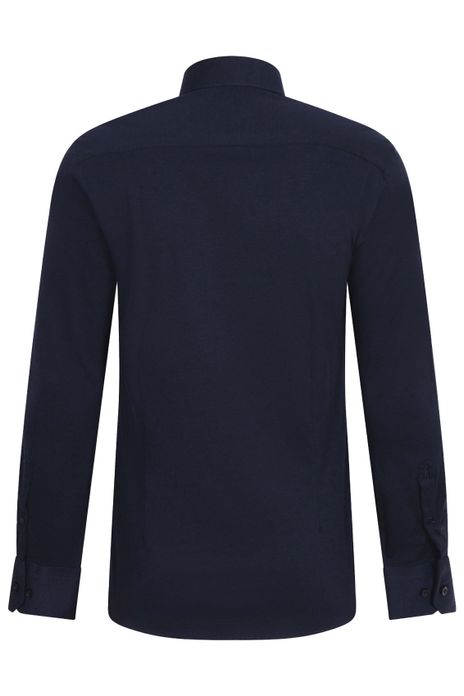 Cavallaro overhemd pique donkerblauw effen