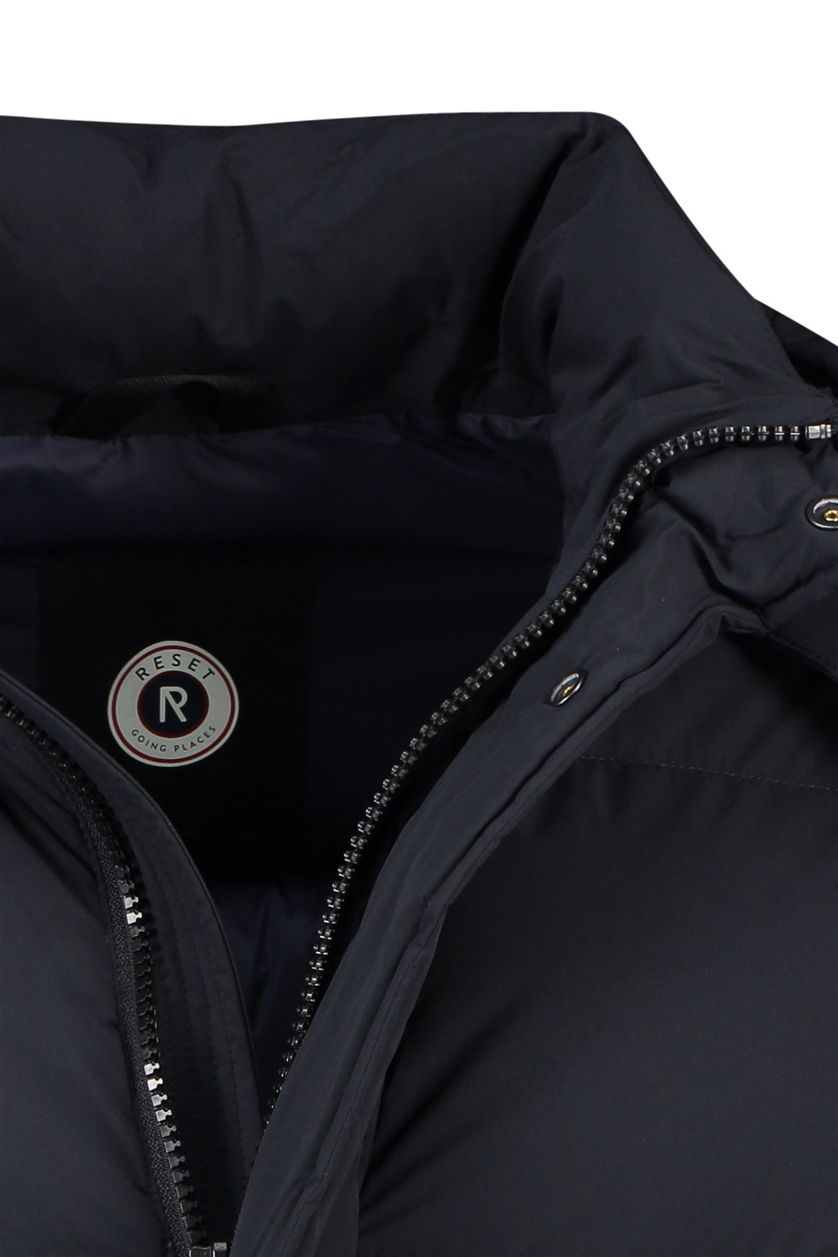 Reset Heathrow korte winterjas donkerblauw normale fit