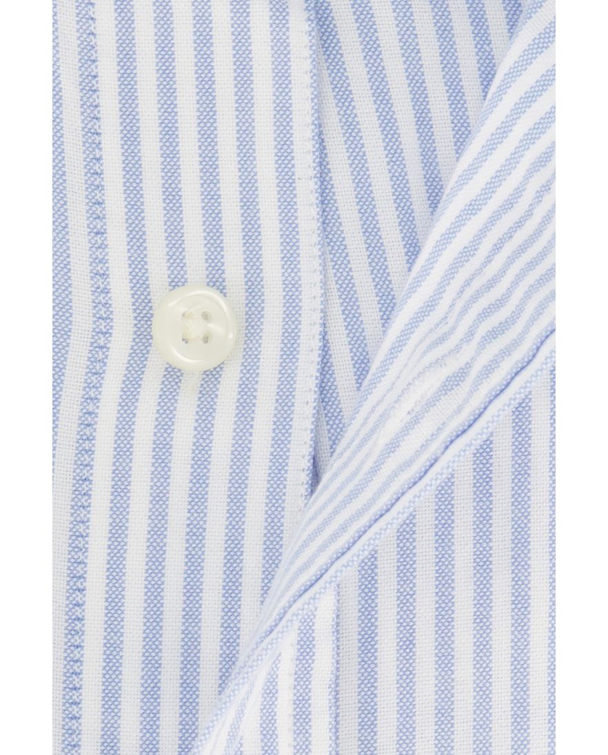 Gant casual overhemd regular fit lichtblauw gestreept katoen