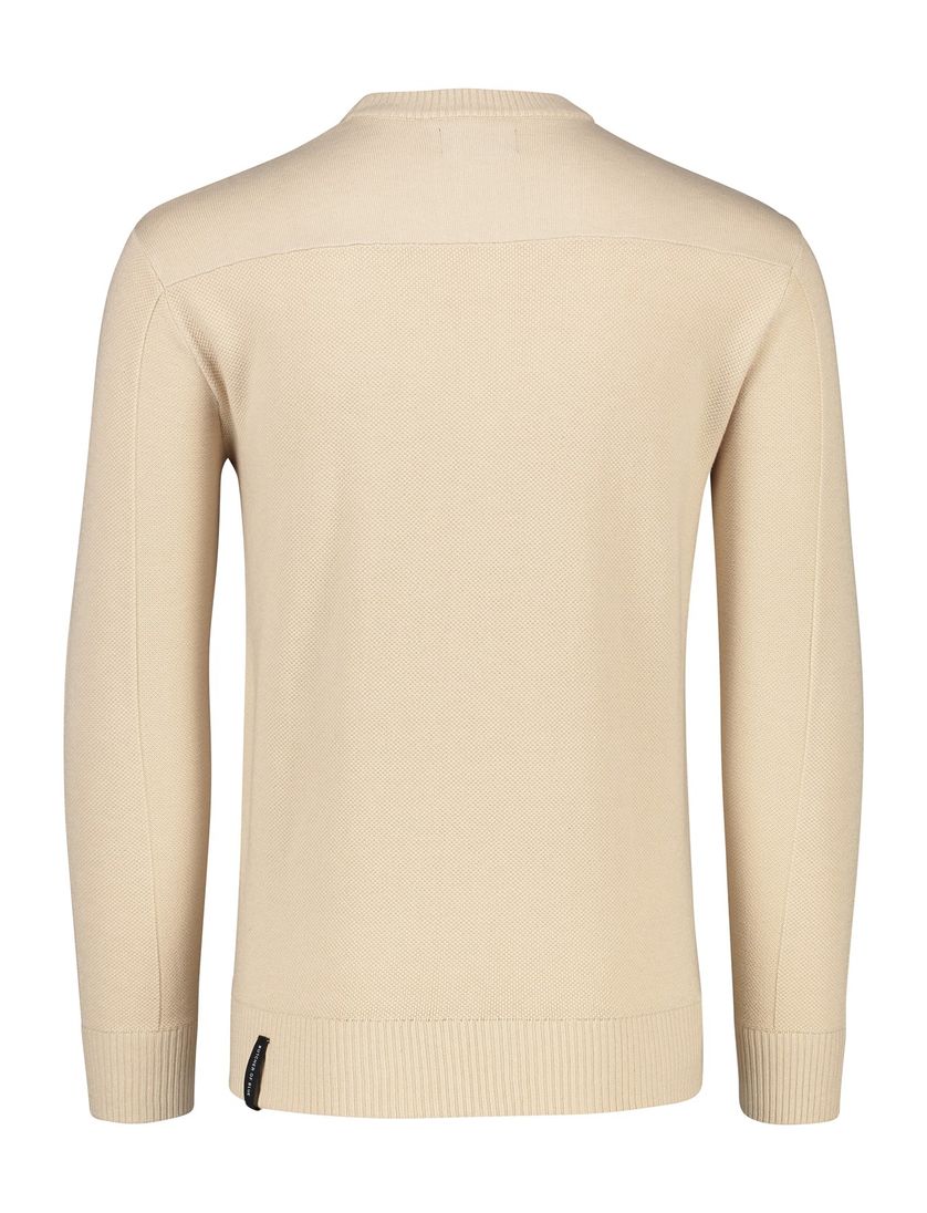 Katoenen Butcher of Blue trui ronde hals beige