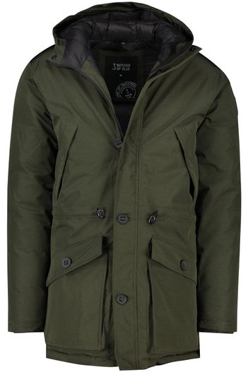 Butcher of Blue Butcher of Blue winterjas Sorona Aura groen capuchon