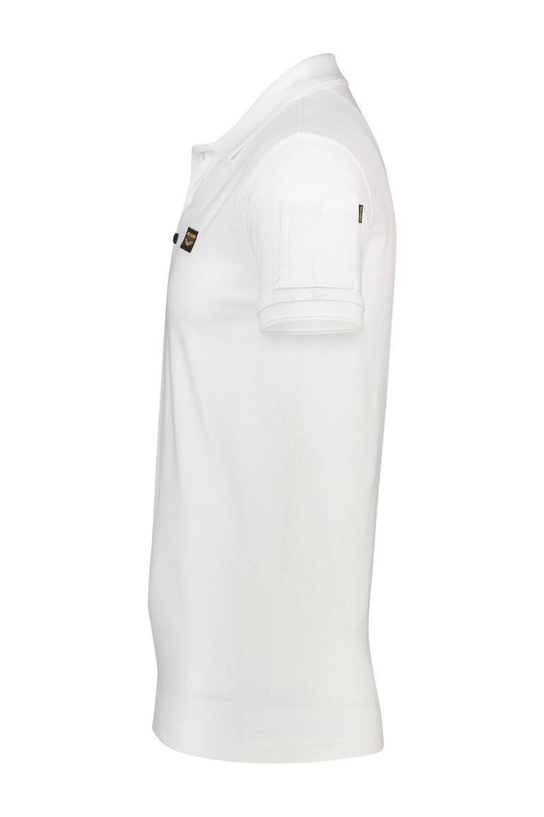 PME Legend polo normale fit wit katoen stretch
