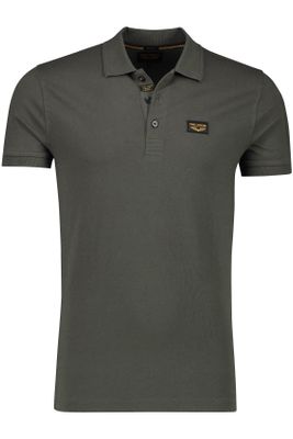 PME Legend PME Legend polo donkergroen effen katoen