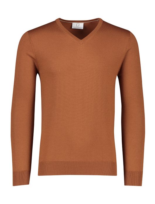 Born with appetite trui oranje v-neck