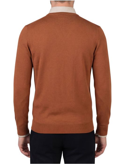 Born with appetite trui oranje v-neck