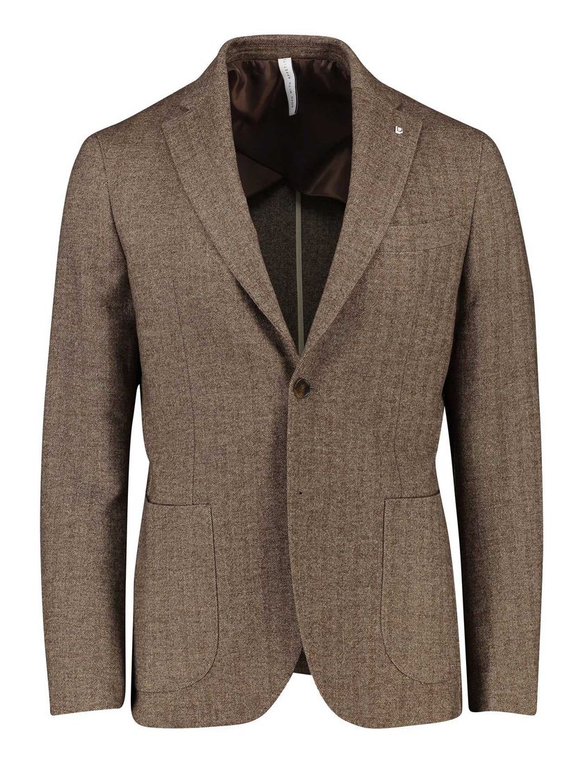 Born With Appetite colbert slim fit bruin wol