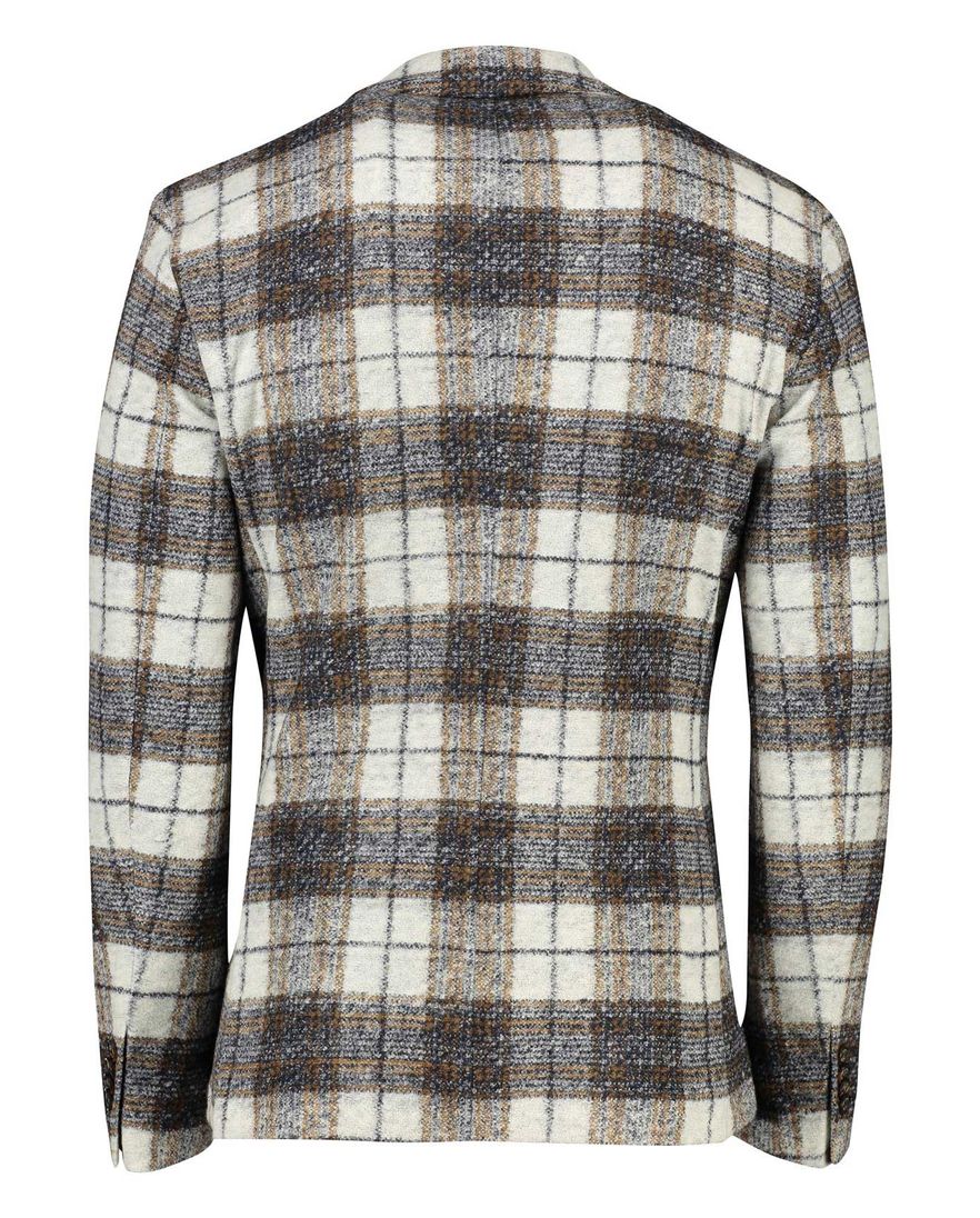 Cavallaro bruin geruite colbert slim fit