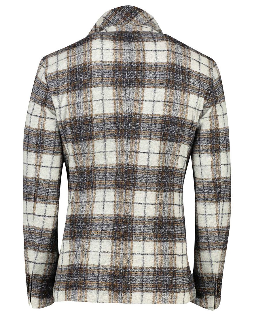 Cavallaro bruin geruite colbert slim fit