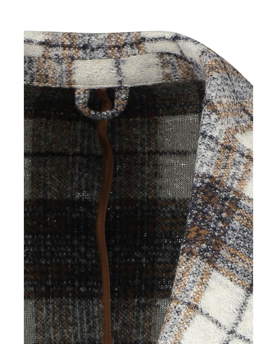 Cavallaro bruin geruite colbert slim fit