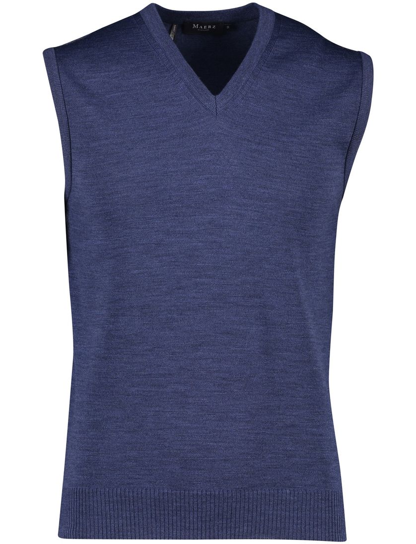 Maerz v-hals donkerblauwe slipover wol