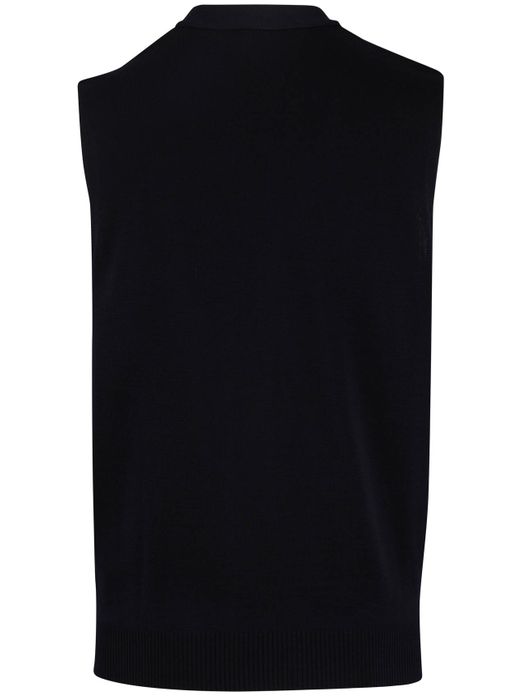 Maerz vest knopen mouwloos navy lamswol