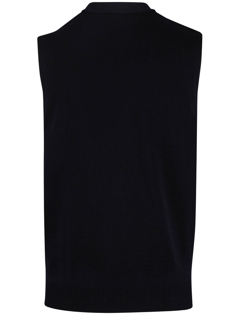 Maerz vest navy knopen mouwloos lamswol