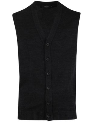 Maerz Maerz vest grijs knopen lamswol mouwloos