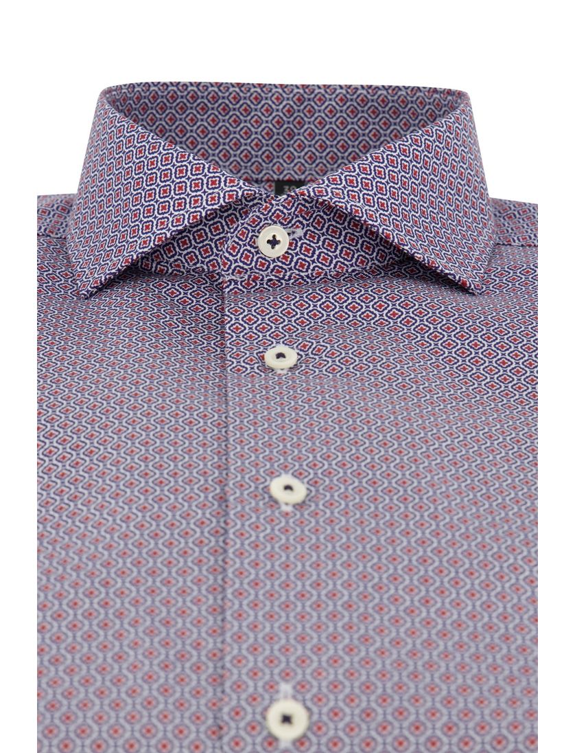 Eterna business overhemd normale fit rood geprint katoen
