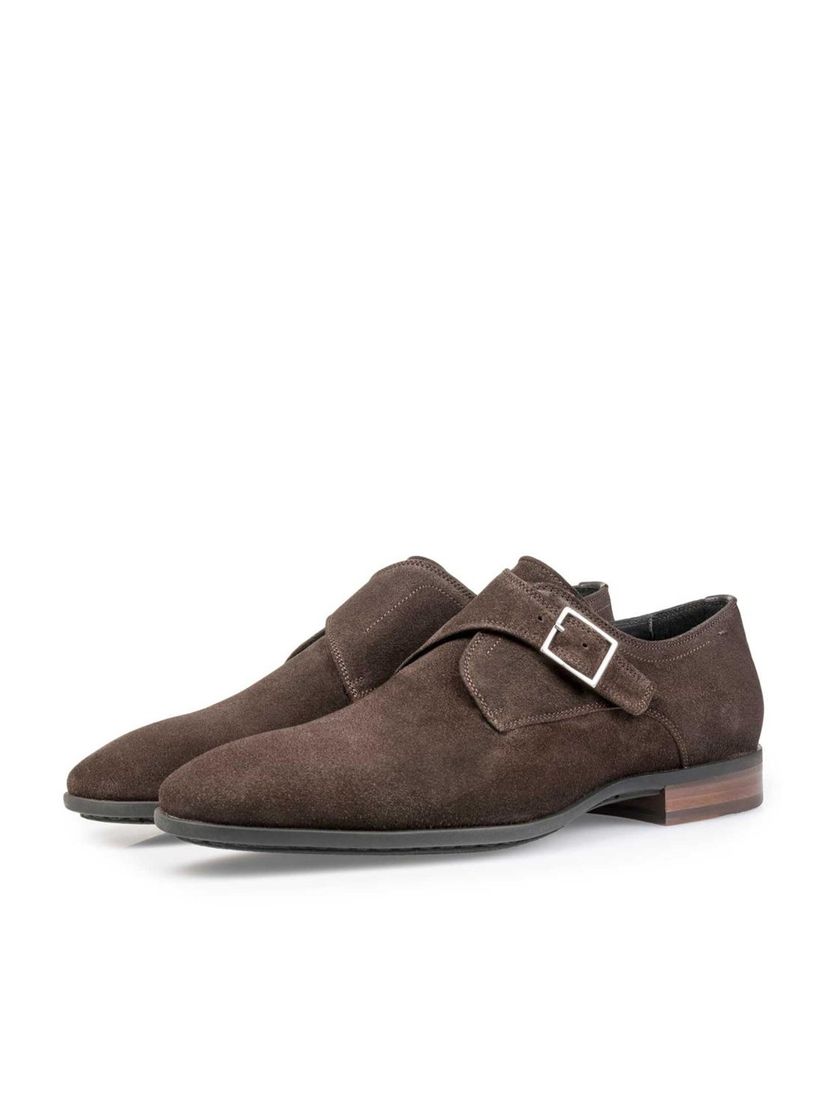 Floris van Bommel nette schoen donkerbruin effen suede
