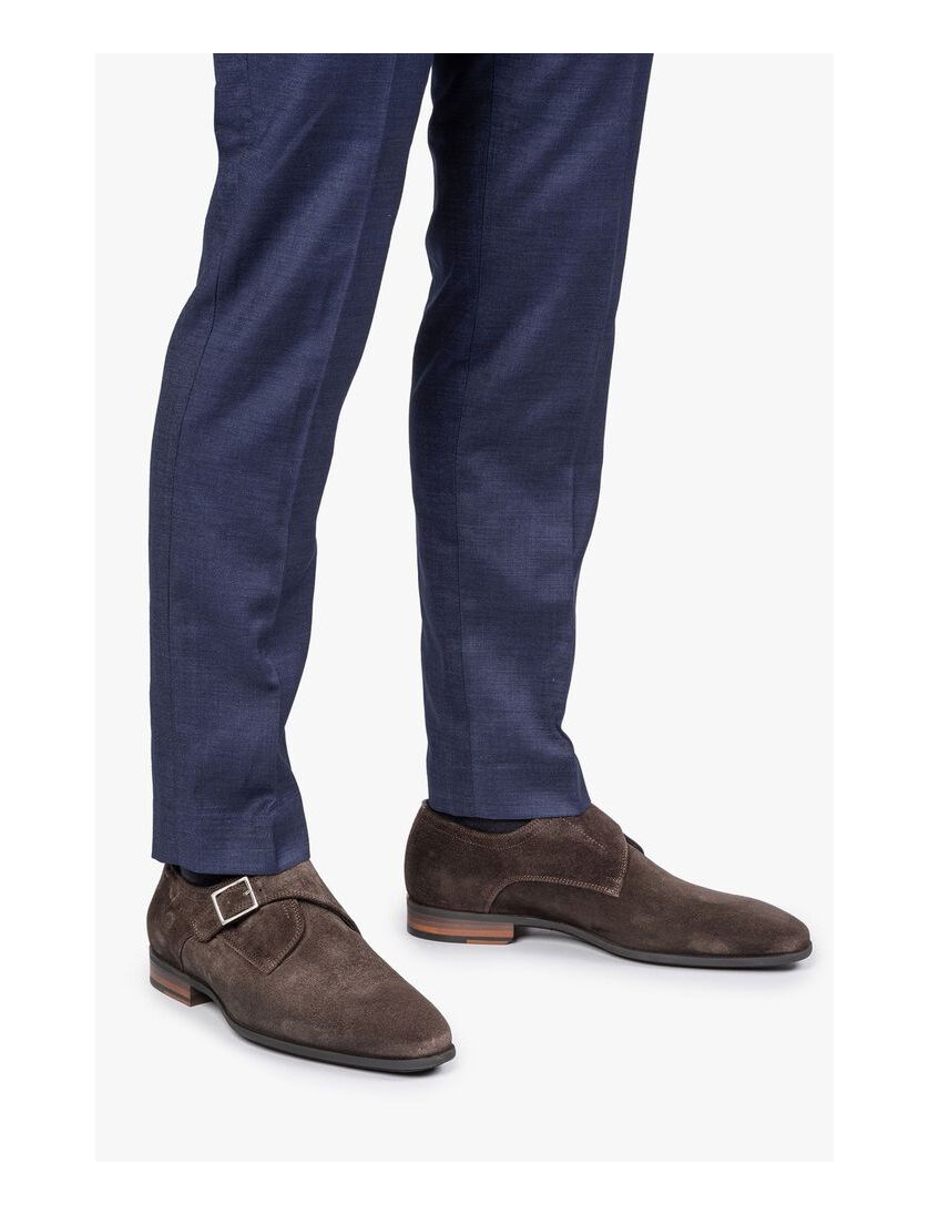 Floris van Bommel nette schoen donkerbruin effen suede