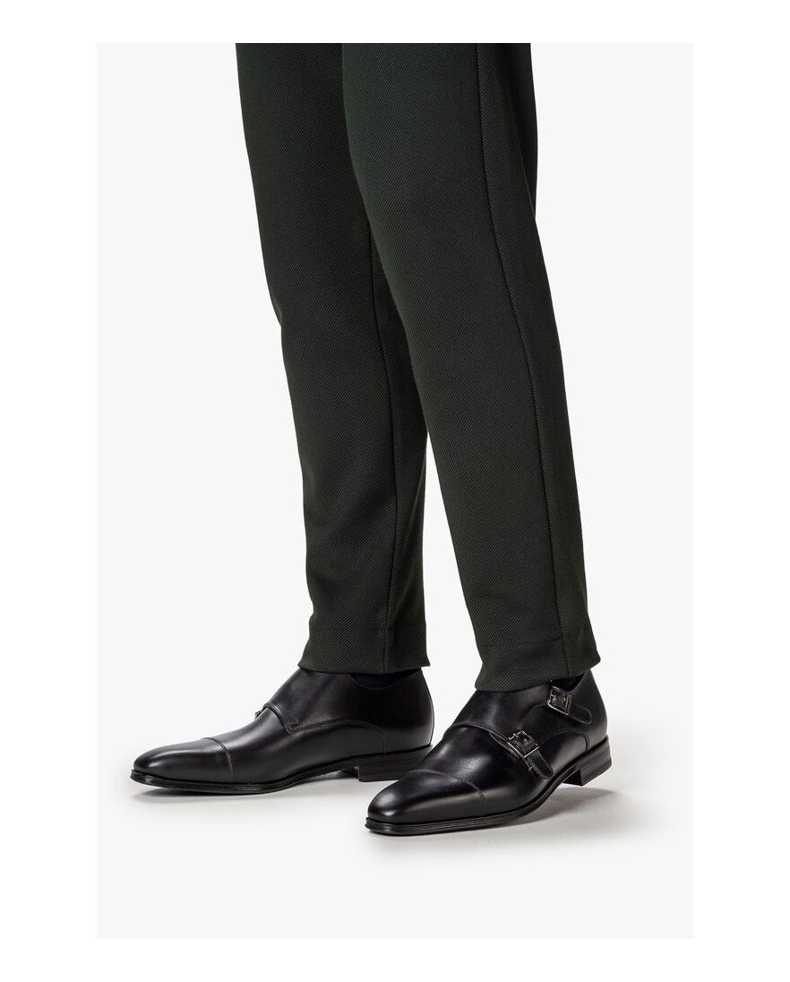 Floris van Bommel nette schoenen zwart effen leer met gesp