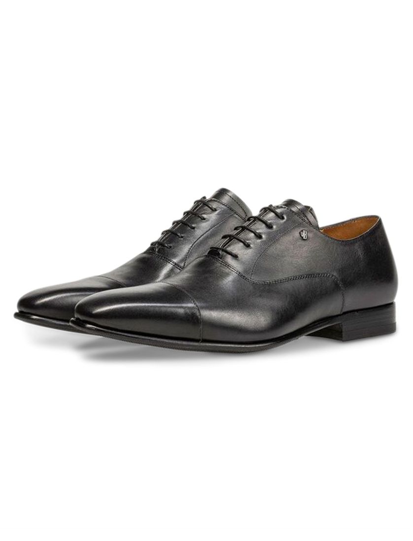 Floris van Bommel nette veterschoenen leer zwart