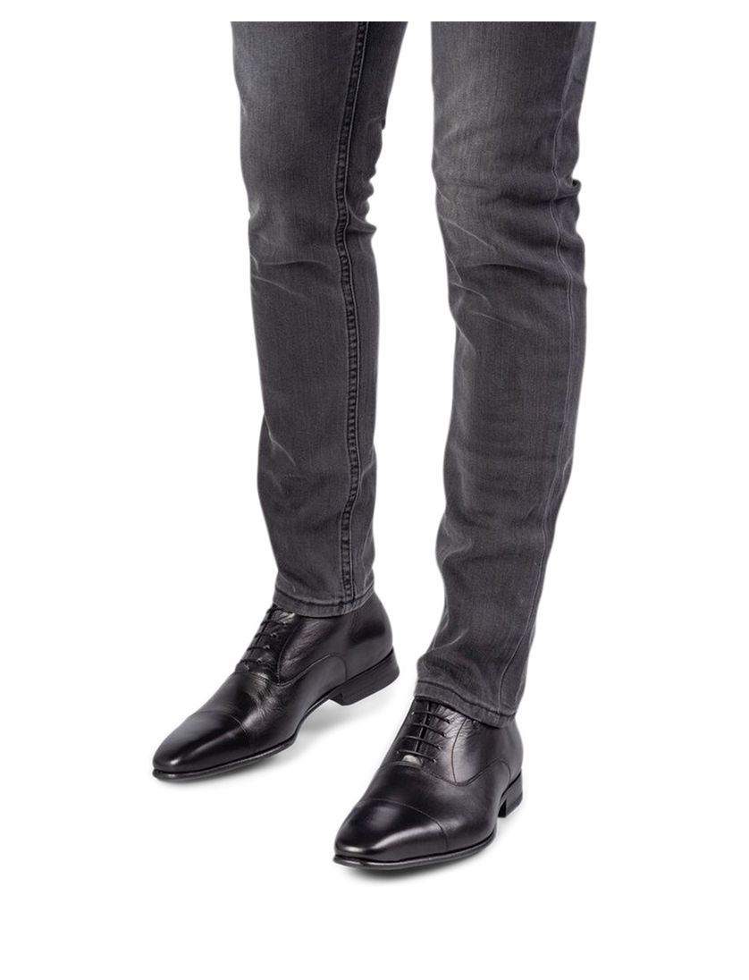 Floris van Bommel nette veterschoenen leer zwart