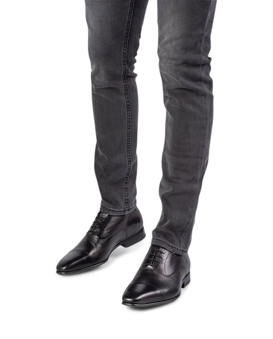 Floris van Bommel nette veterschoenen zwart leer