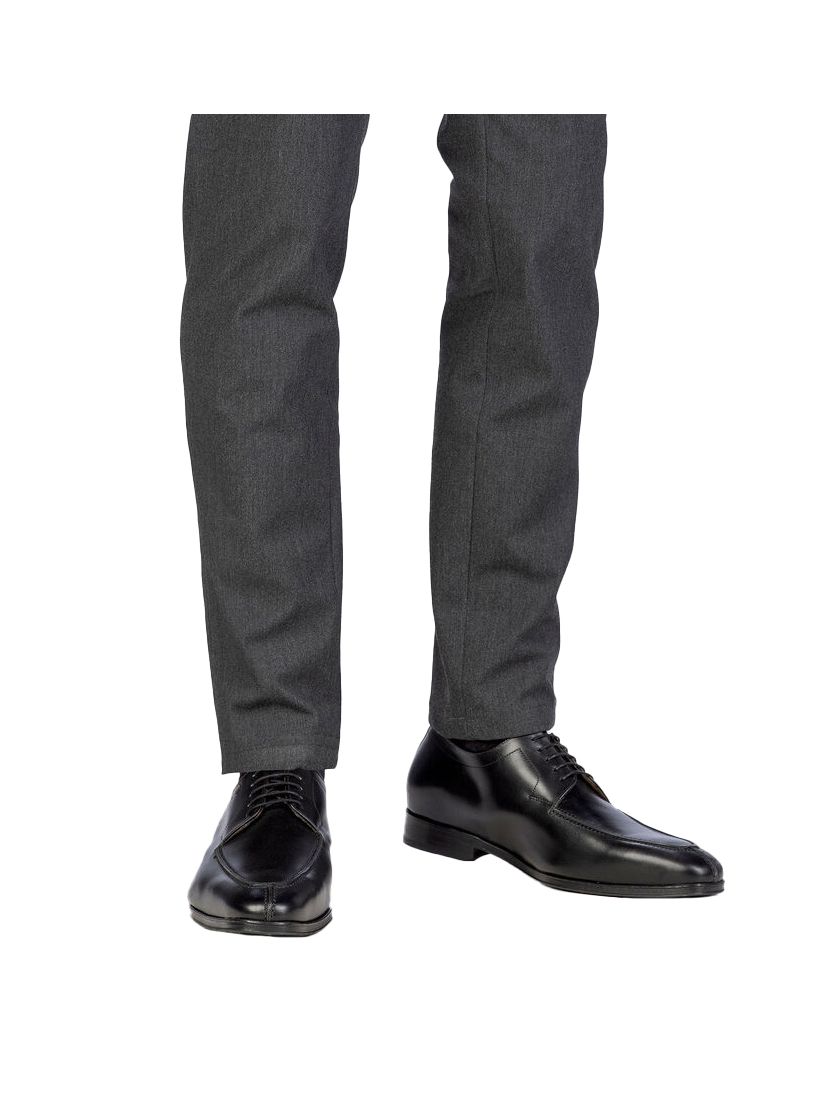 Nette veterschoenen laag Floris van Bommel effen leer zwart