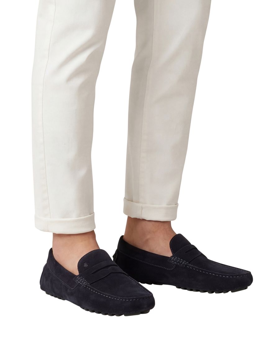 Floris van Bommel schoenen navy uni suede