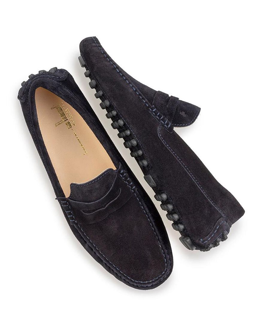Floris van Bommel schoenen navy uni suede