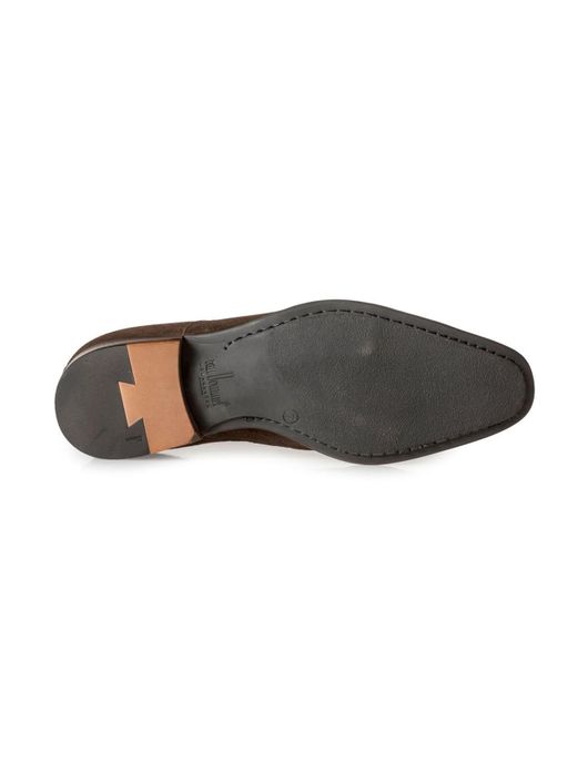 vam Bommel nette veterschoen donkerbruin suede