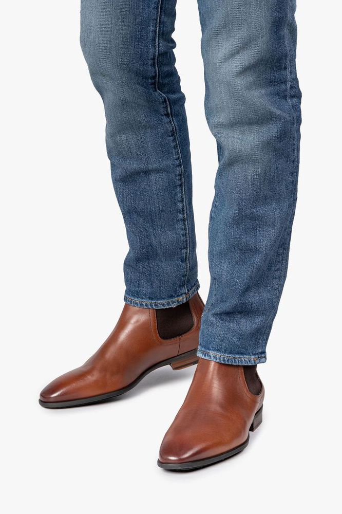 Floris van Bommel schoenen bruin leer