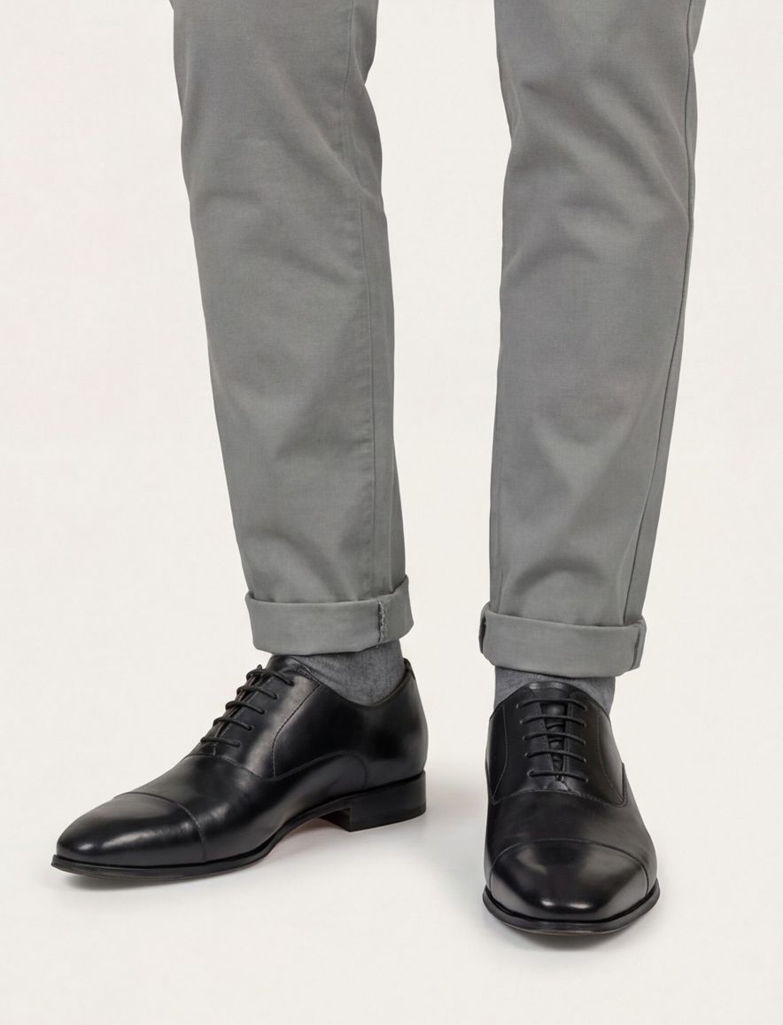 Floris Dressed zwart leer heren veterschoen